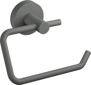 Ecost customer return tesa Moon Grey Toilet Paper Holder, Matt Grey, Roll Holder without Lid for Bat
