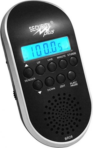 Ecost customer return Security Plus Bicycle Radio BR 28, Black / Silver, 14001101