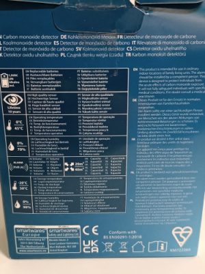 Ecost prekė po grąžinimo Smartwares FGA-13041 Kohlenmonoxid-Melder, 10 Jahre Sensor, mit Display und Ecost prekė po grąžinimo Smartwares FGA-13041 Kohlenmonoxid-Melder, 10 Jahre Sensor, mit Display und