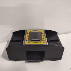 Ecost customer return Relaxdays 10020520 Black Card Shuffler, 2 Decks, 3 Years to 99 Years, Battery
