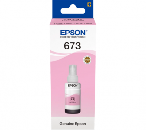 Epson 673LM (C13T67364A) Ink Refill Bottle, Light Magenta