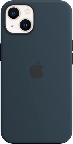 Ecost Customer Return Apple silicone shell with Magsafe (for iPhone 13) - Bleu Abysse