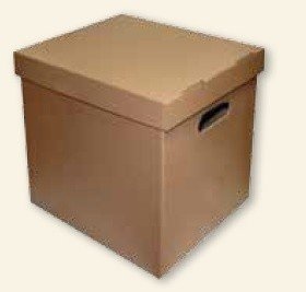 Archive box SMLT, 360x290x350mm, brown, ecological, removable cover