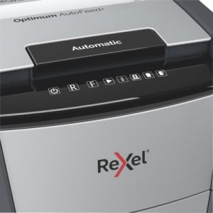 Rexel Optimum AutoFeed+ 225X Paper Shredder Cross shredding 4x25mm P-4 60 L, 55 dB, Pilka/Juoda Rexel Optimum AutoFeed+ 225X Paper Shredder Cross shredding 4x25mm P-4 60 L, 55 dB, Pilka/Juoda