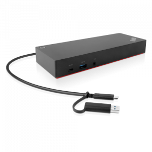 Lenovo ThinkPad 40AF0135EU Hybrid USB-C/USB-A Docking Station, Wired, Black