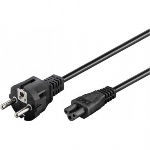 Goobay 93586 Power Cord CEE 7/7 (Type-F) to C5, 1.8 m, Black