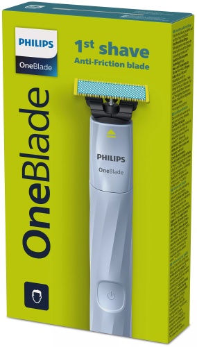 Philips OneBlade 1st Shave QP1324/20 Hair Shaver, Sky Blue Philips OneBlade 1st Shave QP1324/20 Hair Shaver, Sky Blue