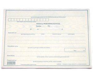 Pinigų priėmimo kvitas, be Nr., A5, 2x50  0720-059