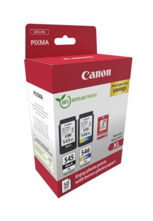 Canon PG-545XL/CL-546XL (8286B011) Photo value pack Ink Cartridge Multipack, BK/CMY Canon PG-545XL/CL-546XL (8286B011) Photo value pack Ink Cartridge Multipack, BK/CMY