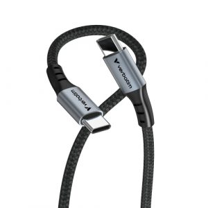 Verbatim 31845 Sync & Charge Cable USB-C to USB-C 60W 480Mbps 120cm, Grey/Black Verbatim 31845 Sync & Charge Cable USB-C to USB-C 60W 480Mbps 120cm, Grey/Black