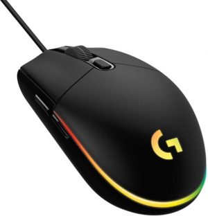 Logitech G203 Lightsync Wired Gaming Mouse USB-A, 8000 DPI, Black