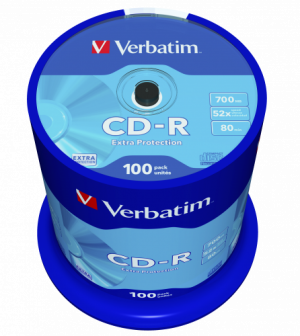 Verbatim 43411 CD-R 700MB 52X Extra Protection Surface Discs (100 pcs/Pack)