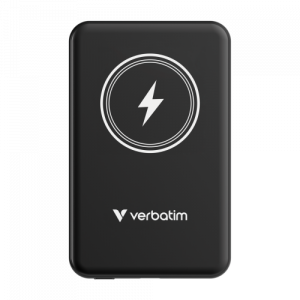 Verbatim 32240 Charge 'n' Go Magnetic Wireless Power Bank 5000mAh, Black Verbatim 32240 Charge 'n' Go Magnetic Wireless Power Bank 5000mAh, Black