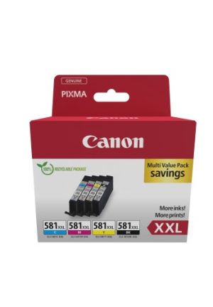 Canon CLI-581XXL (1998C007) Ink Cartridge Multipack, C/M/Y/BK Canon CLI-581XXL (1998C007) Ink Cartridge Multipack, C/M/Y/BK