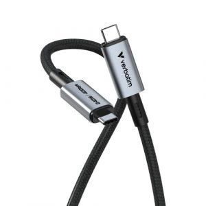 Verbatim 31847 Sync & Charge Cable USB-C to USB-C 240W 40Gbps 120cm, Grey/Black Verbatim 31847 Sync & Charge Cable USB-C to USB-C 240W 40Gbps 120cm, Grey/Black