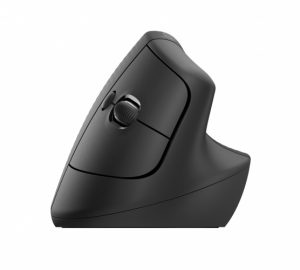Logitech Lift Vertical Wireless Mouse, RF Wireless + Bluetooth, 4000 DPI, Graphite