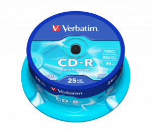 Verbatim 43432 CD-R 700MB 52X Extra Protection Surface Discs (25 pcs/Pack)