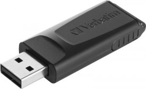 Verbatim 98696 Slider USB Flash Drive 16GB, USB-A 2.0, Black Verbatim 98696 Slider USB Flash Drive 16GB, USB-A 2.0, Black