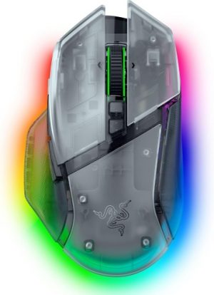 Razer Basilisk V3 Pro 35K Wireless Gaming Mouse RF Wireless+Bluetooth+USB-A 35000 DPI, Phantom White