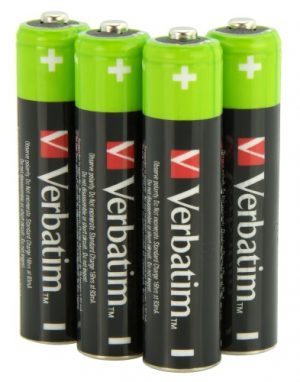 Verbatim 49514 Rechargeable Batteries NiMH AAA HR03 950mAh (4 pcs/Pack) Verbatim 49514 Rechargeable Batteries NiMH AAA HR03 950mAh (4 pcs/Pack)