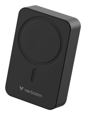 Verbatim 32223 Charge 'n' Go Essentials Magnetic Wireless Power Bank 20000mAh, Black