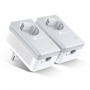 TP-Link TL-PA4010P KIT AV600 Passthrough Powerline 600 Starter Kit Adapter Kit
