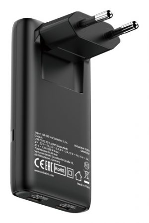 Verbatim 32354 Fold 'n' Go GaN Charger 65W 2-Port, USB-C, EU Plug, Black Verbatim 32354 Fold 'n' Go GaN Charger 65W 2-Port, USB-C, EU Plug, Black