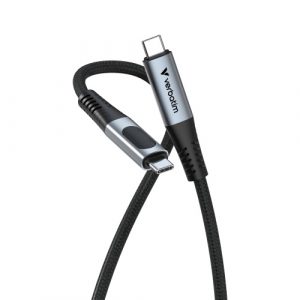 Verbatim 31849 Sync & Charge Cable USB-C to USB-C 240W 40Gbps 120cm, Power Display, Grey/Black Verbatim 31849 Sync & Charge Cable USB-C to USB-C 240W 40Gbps 120cm, Power Display, Grey/Black