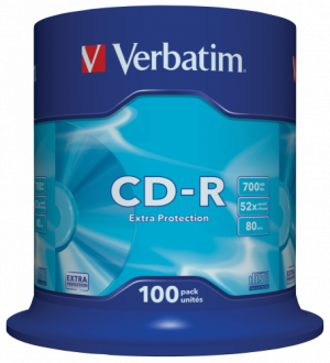 Verbatim 43411 CD-R 700MB 52X Extra Protection Surface Discs (100 pcs/Pack) Verbatim 43411 CD-R 700MB 52X Extra Protection Surface Discs (100 pcs/Pack)