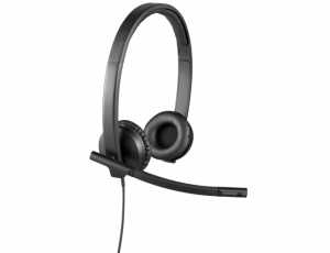 Logitech H570e Stereo UC Wired Headset USB-A, Black