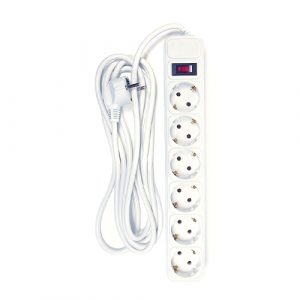 Extension cord 3m, 6 sockets, with switch | PPSA10M30S6