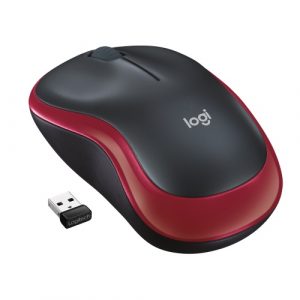Logitech M185 Wireless Mouse, RF Wireless, 1000 DPI, Black/Red Logitech M185 Wireless Mouse, RF Wireless, 1000 DPI, Black/Red