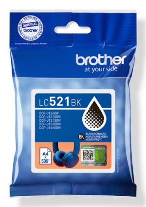 Brother LC-521BK (LC521BK) Ink Cartridge, Black