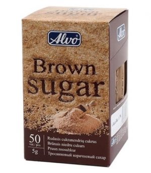 Sugar ALVO, brown, 50 pcs x 5 g
