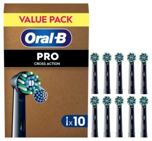 Oral-B Pro Cross Action x10 Toothbrush heads, Black