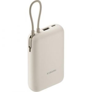 Xiaomi 22.5W Power Bank 10000mAh, Integrated Cable, Tan