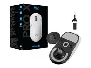 Logitech G PRO X SUPERLIGHT Wireless Gaming Mouse, RF Wireless, 25600 DPI, White