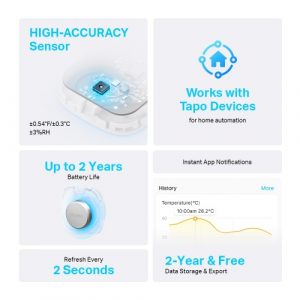 TP-Link TAPO T310 Smart Temperature & Humidity Sensor TP-Link TAPO T310 Smart Temperature & Humidity Sensor