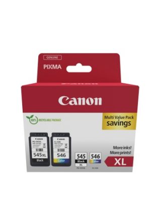 Canon PG-545XL/CL-546 (8286B010) Ink Cartridge Multipack, BK/CMY Canon PG-545XL/CL-546 (8286B010) Ink Cartridge Multipack, BK/CMY