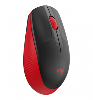 Logitech M190 Full-Size Wireless Mouse, RF Wireless, 1000 DPI, Red