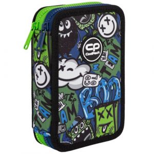 Double decker school pencil case with equipment CoolPack Jumper 2 Monster Team