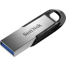 SanDisk Ultra Flair USB Flash Drive 128GB, USB-A 3.0, Black/Silver