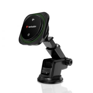 Verbatim 31860 Charge 'n' Drive Qi2 Magnetic Wireless Car Charger RGB, Black