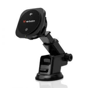 Verbatim 31861 Charge 'n' Drive Qi2 Magnetic Wireless Car Charger, Black