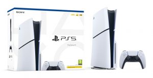 Sony PlayStation 5 Slim Game Console, Disc Drive Edition, 1TB SSD, White