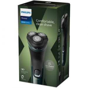 Philips 3000X Series X3002/00 Shaver, Black/Green