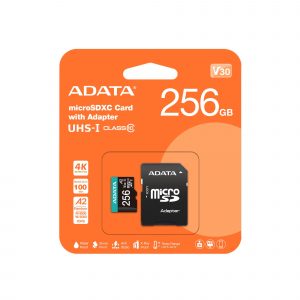 MEMORY MICRO SDXC 256GB W/AD./AUSDX256GUI3V30SA2-RA1 ADATA