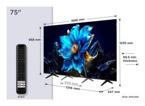 TV Set|TCL|75 "|4K Ultra HD|3840 x 2160 pixels|Flat|16:9|QLED|75P7K