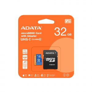 MEMORY MICRO SDHC 32GB W/ADAP./AUSDH32GUICL10A1-RA1 ADATA