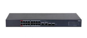 Switch|DAHUA|DH-CS4218-16ET-135|Switch type Managed|Switch layer L2|Rack mounting Yes|18xRJ-45 ports|RJ-45 Ports Type Gigabit Ethernet (10/100/1000)|2xGigabit Ethernet (copper) ports quantity|2xSFP module slots quantity|Power over Ethernet (PoE) Yes|Total Power over Ethernet (PoE) budget 135 W|CS4218-16ET-135